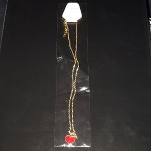 Gold plated woman’s 18 inch heart necklace